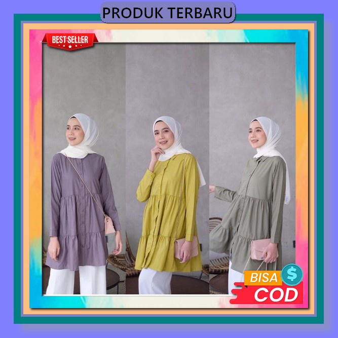 Gamis Tunik/Gamis Wanita Terbaru Tunik Atasan Long Tunik Wanita Polos Basic Matt Rayon Premium Fashi