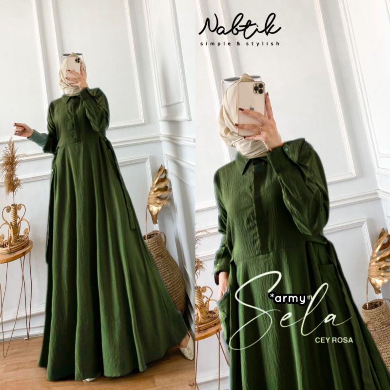 Fashion Muslim LINEA MELINDA DRESS cringkle canda susun terlaris