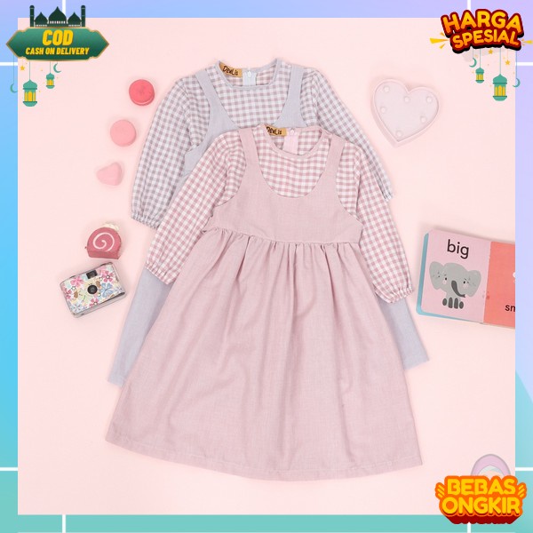 Felisha Kids Gamis Anak Lebaran 2023 Model Terbaru Bahan Shakila/Gamis Anak Hijab Syari Terbaru Mra 