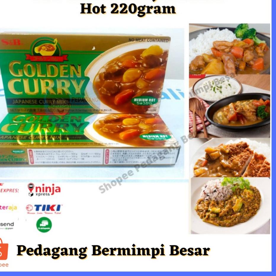

➪ S&B Golden Curry 220gr Medium Hot | Kari Blok | Kari Jepang ➫