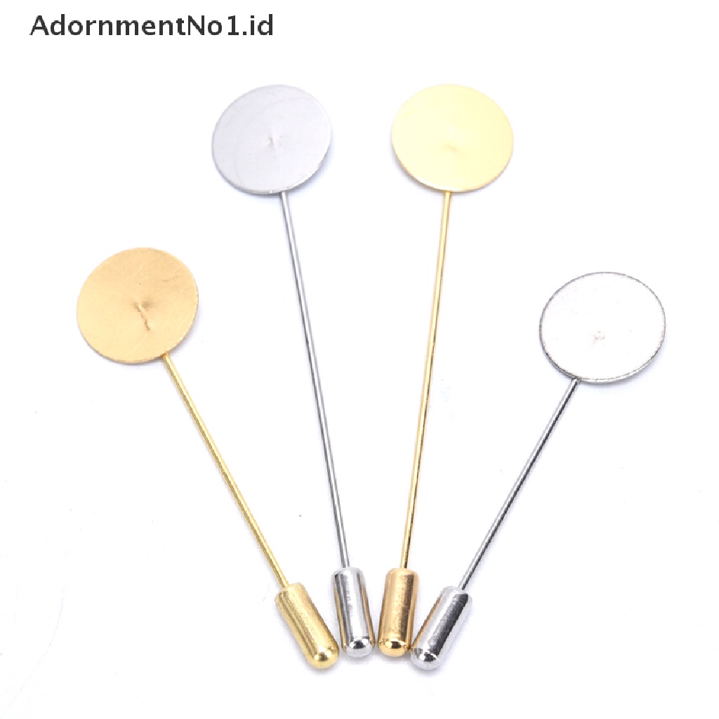 [AdornmentNo1] 10pcs Base Blank Tray Backs Pins Bros Setg DIY Bros Temuan Perhiasan [ID]