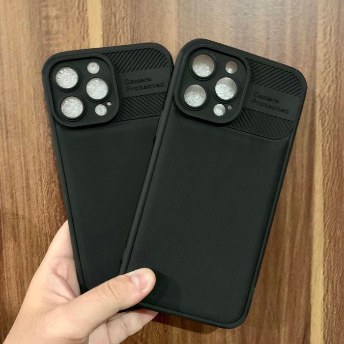 Case Black CROSS GRAIN Redmi A1/10C/Note 9/Note 9 Pro/Note 10/Note 10 Pro/Note 11/Note 11 Pro/Poco X3 NFC Softcase Tebal Hitam Solid