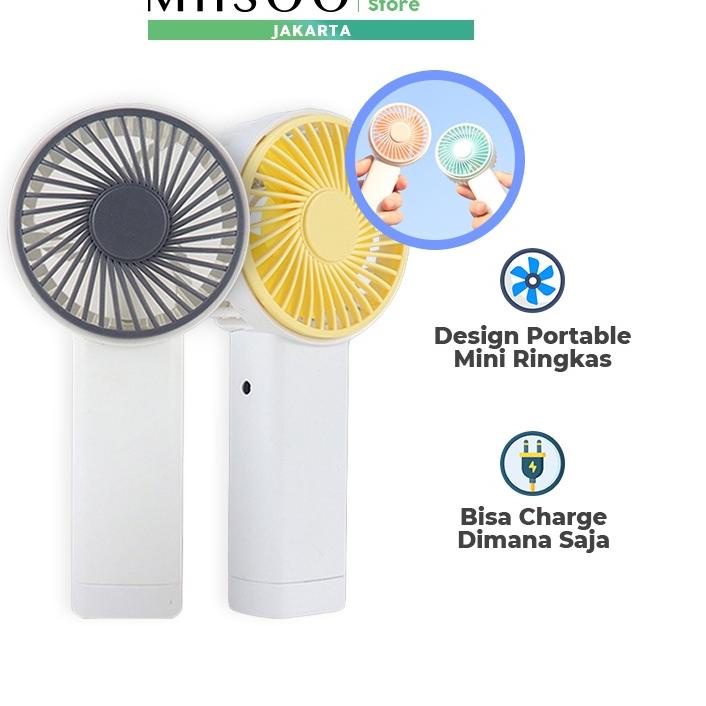 ۞ MIISOO Kipas Angin Mini Lipat Portable / Mini Fan / Kipas Genggam Cute / Kipas Kecil ➺