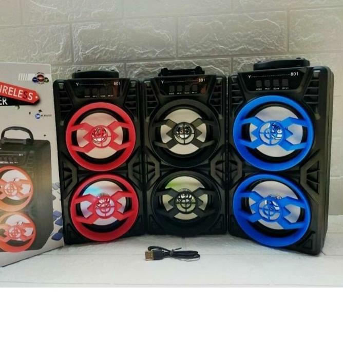 ✧ Speaker spiker wireless bluetooth portable Y801H - YD 801 H plus mic ✦