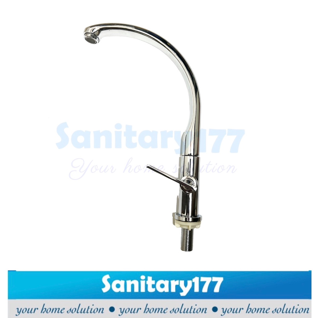 Kran dapur angsa sink Engkol Minimalis Kuningan tebal jumbo grifgio- Kran Cuci Piring Dapur Tembok tinggi Faucet basin brass Kitchen Set