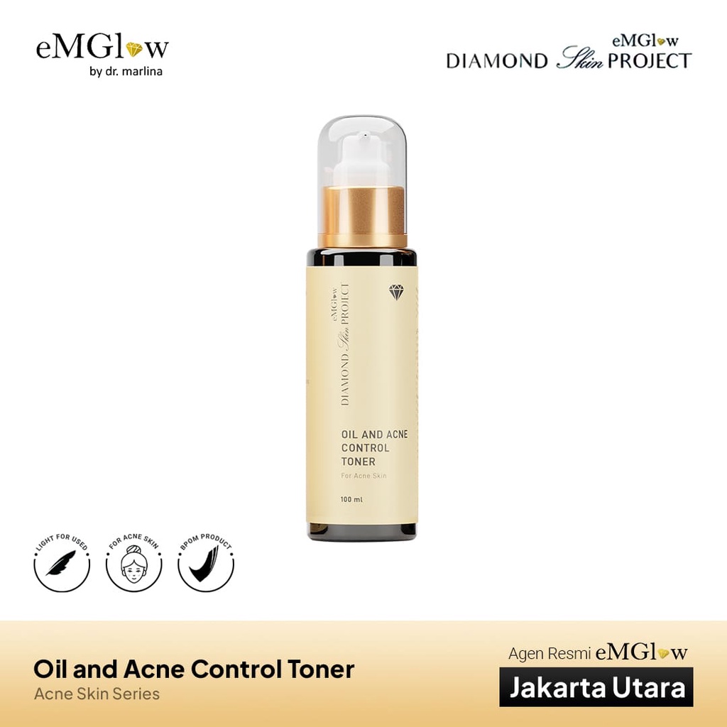 OIL & ACNE CONTROL TONER (ACNE SKINCARE SERIES EMGLOW DIAMOND SKIN PROJECT) eMglow by dr. Marlina