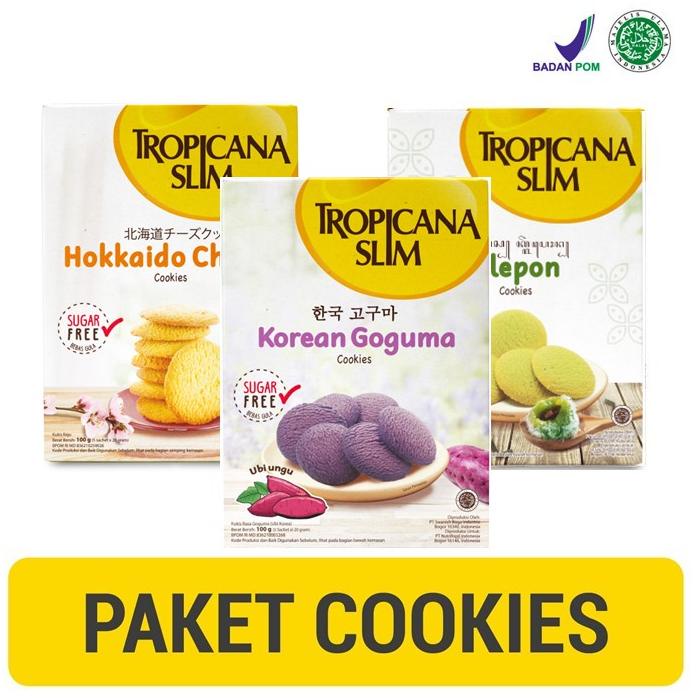 

2.2 Year Sale Paket Cookies 3 Rasa - Tropicana Slim Klepon Cookies, Hokkaido, dan Korean Goguma Cookies Selagi Murah