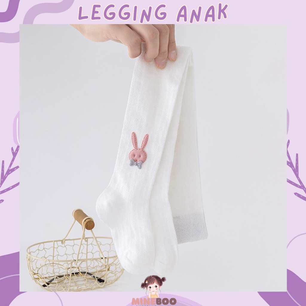 mineboo - MIBUNNY 0-8tahun Pantyhose anak perempuan dan kaus kaki dansa katun ikatan simpul jala tipis