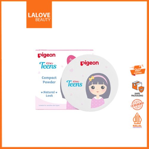 PIGEON Teens Compact Powder Natural Look 14Gr Bedak Padat Remaja | Tersedia Refill