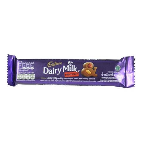 

CADBURY Chocolate Dairy Milk Fruit & Nut Pack 30gr