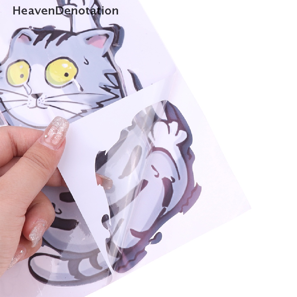 [HeavenDenotation] 3pcs Lucu Kreatif Kucing Peliharaan Stiker Mobil Kucing Panjat Hewan Styling Stiker Mobil Body Dekorasi Decals Auto Decor Aksesoris HDV