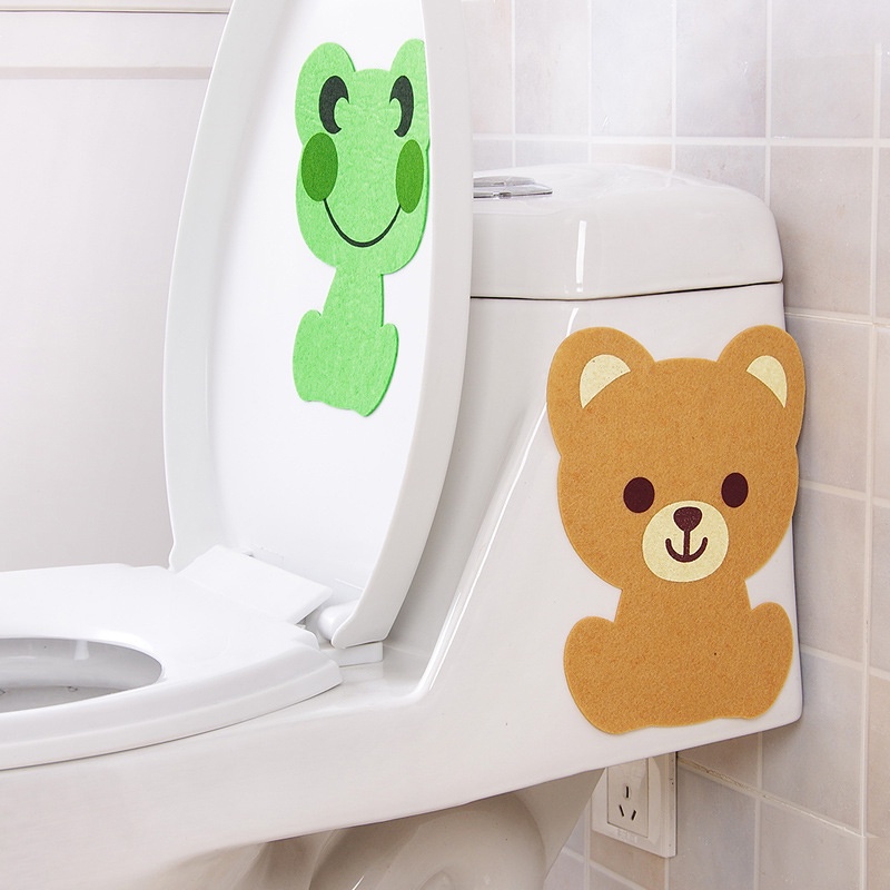 Kartun Hewan Lucu Toilet Deodoran Stiker Perekat Diri Closet Pengharum Stiker Ramah Lingkungan Non-woven Penghilang Bau Stiker Aksesoris Dekorasi Kamar Mandi