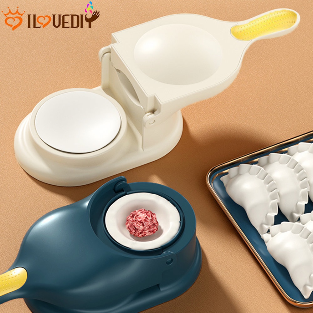 Cetakan Pangsit Manual 2in1 Tekan Penekan Adonan Hemat Buruh Cetakan Pembuat Kulit Pangsit Cepat Jiaozi Gadget Masak Keluarga Praktis