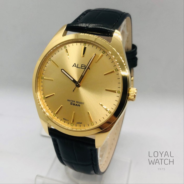 Jam Tangan Alba Pria ARX122 Gold Hitam Original Garansi Resmi