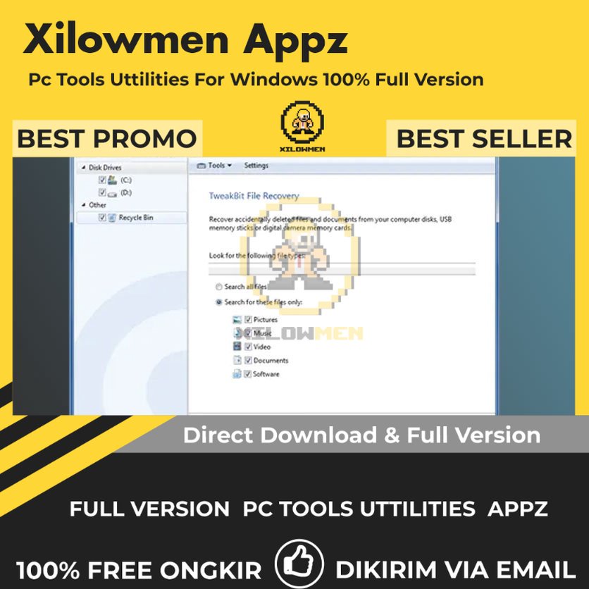 [Full Version] TweakBit File Recovery Pro PC Tools Software Utilities Lifetime Win OS