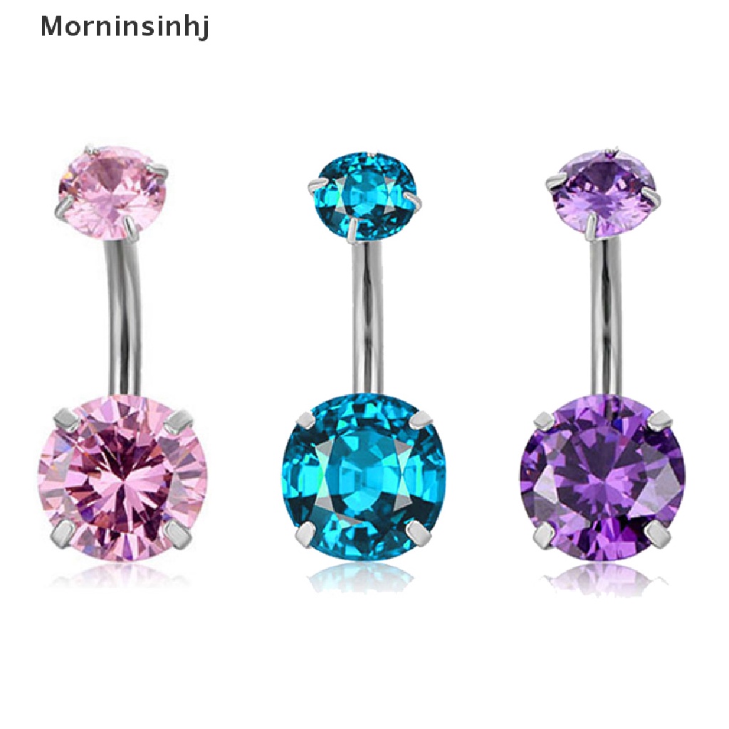 Mornin Heart Belly Button Ring Cincin Pusar Cincin Perut Stainless Steel id