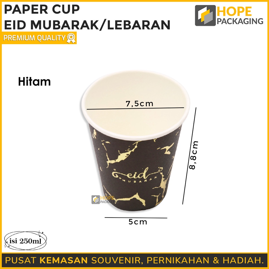 Paper Cup Eid Mubarak / Hampers  Lebaran Souvenir hadiah Kado Bingkisan set premium peralatan makan