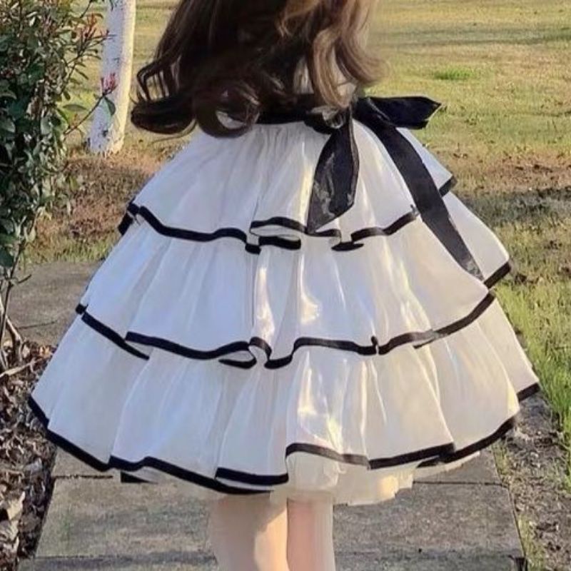 [MikanHiro Store] Lolita large size summer style white sweet and spicy loose suspender dress with high-quality milk and sweet princess dress