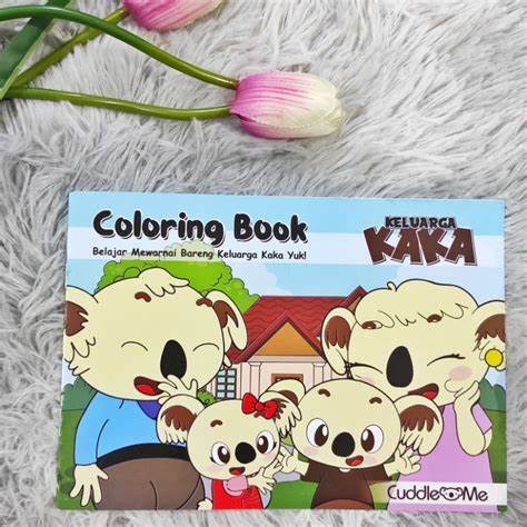 Coloring Book keluarga kaka Cuddle me buku mewarnai anak