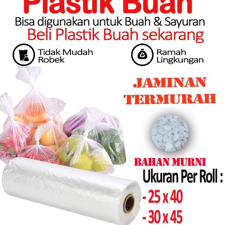 ❋ Plastik Buah Roll | Plastik Fotocopy Roll Murah | Plastik Pembungkus Buah ➫