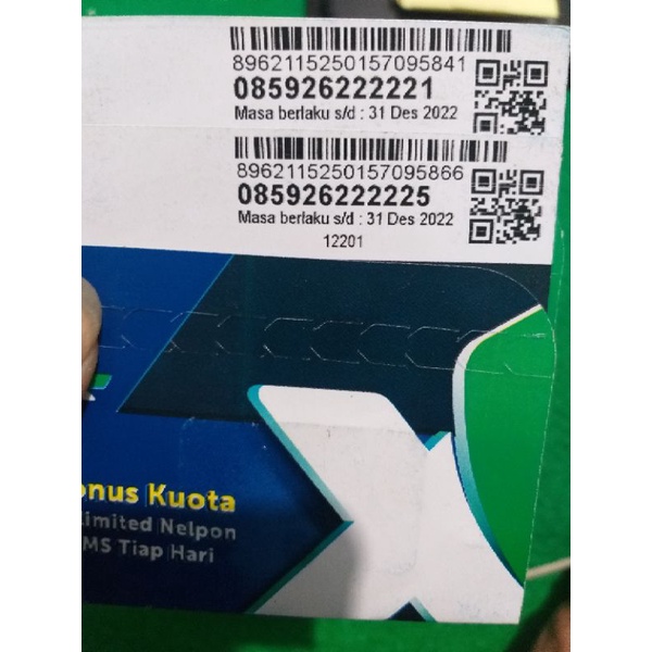 NOMOR CANTIK  XL 3 varian