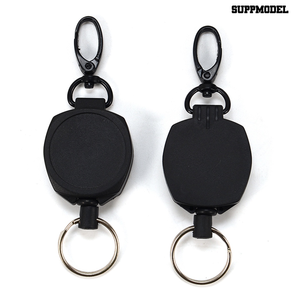 [SM] Gantungan Kunci Ditarik Portabel Anti Hilang Tahan Banting Tali Kawat Keyring Key Holder