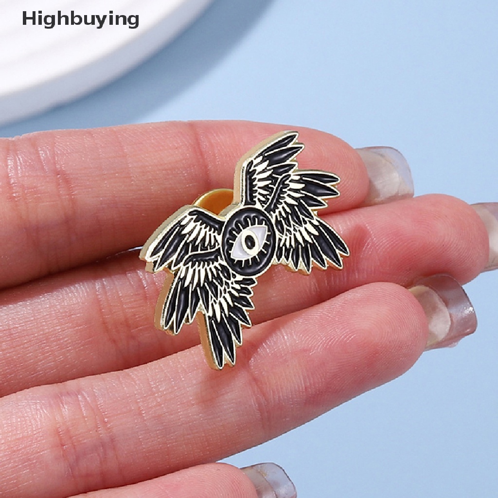 Hbid Mata Horus Seraph Sayap Enamel Lencana Bros DIY Ransel Kerah Lapel Pin Pesta Perhiasan Aksesoris Glory