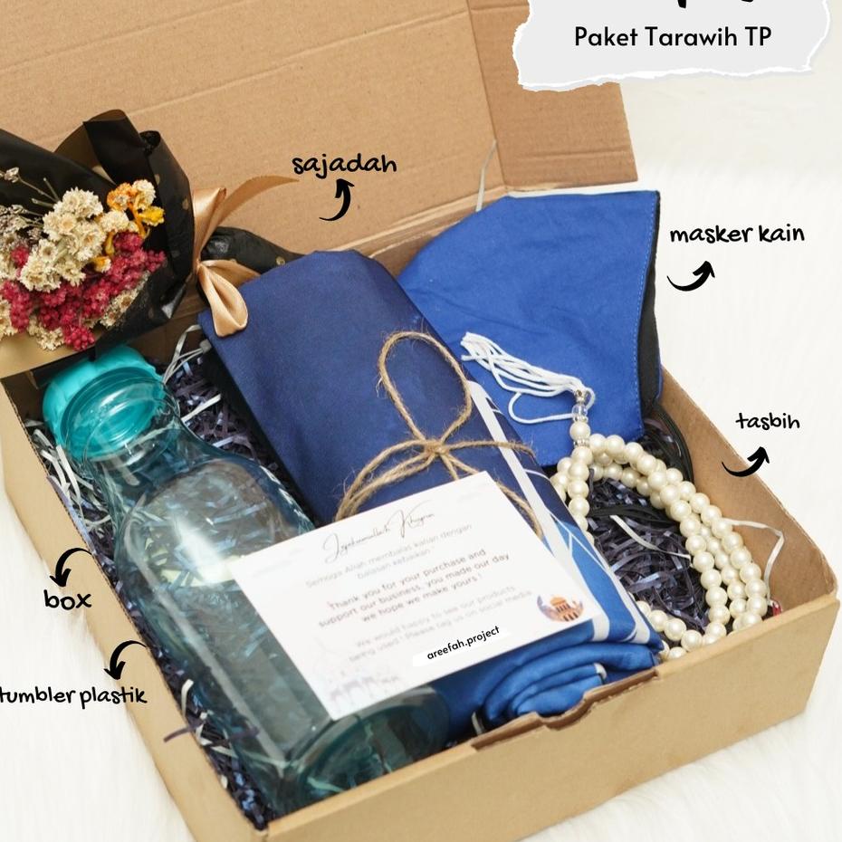 

⅍ Hampers Gift Box Alat Sholat + Tumbler Plastik ♨