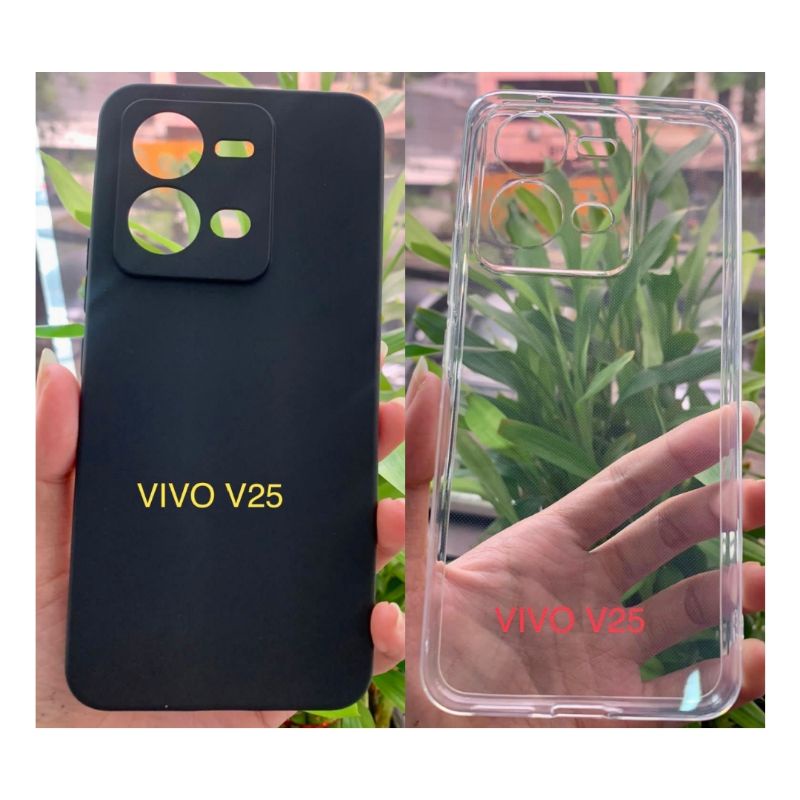 CASE COVER CASING KESING SOFTCASE PREMIUM CLEAR BLACK FOR VIVO V25 PRO 5G Y35 Y22 Y16 2022 CASING HITAM BENING CASE SILIKON HP PREMIUM QUALITY