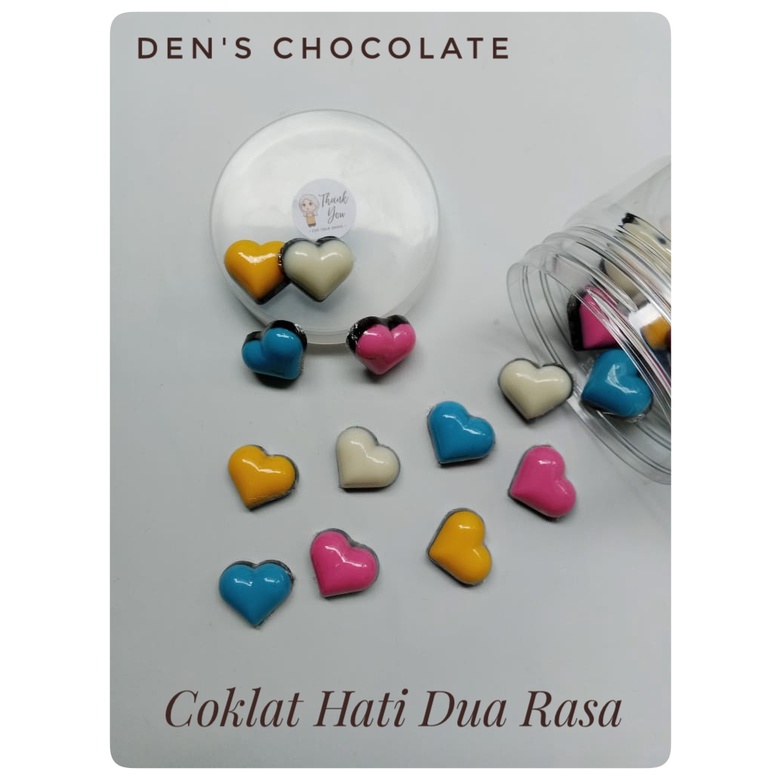 

Coklat Praline Bentuk Hati/Love Dua Rasa