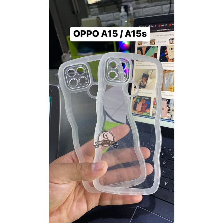 Casing Gelombang ( OPPO A15 / A15S ) Softcase Wave Curly Bening Terbaru 2023 - CAKNAN ACC