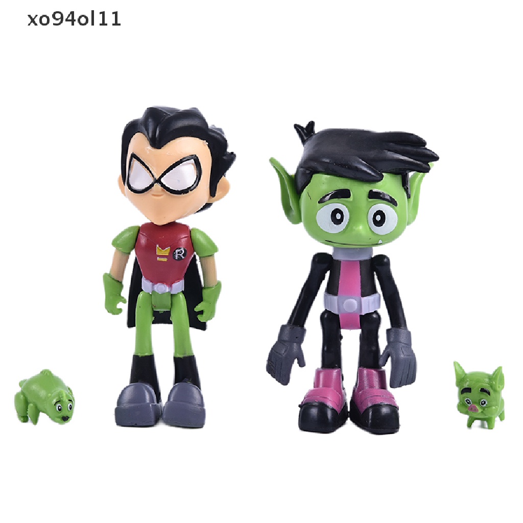 Xo 7pcs/Set Remaja Titans Go Robin Cyborg Beast Boy Raven Action Figure Mainan Anak Hadiah OL