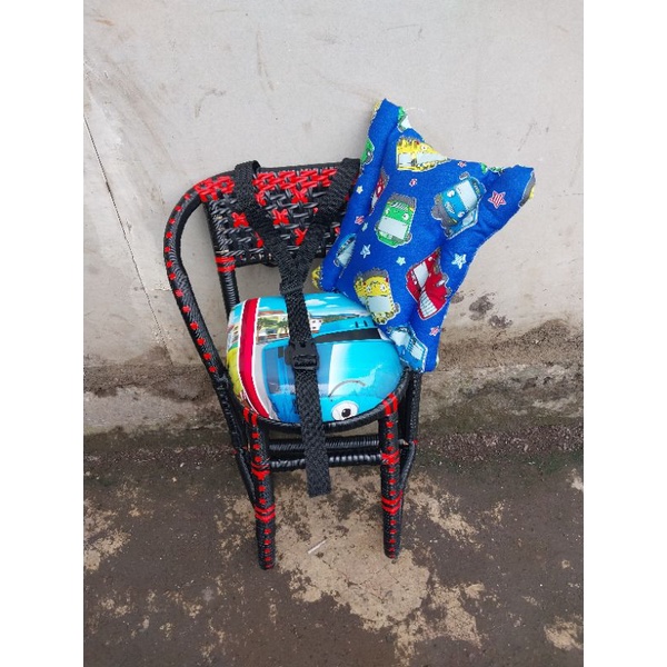 .BONCENGAN ANAK 3 in 1 free bantal DUDUKAN MOTOR KHUSUS MOTOR BEBEK TERBUAT DARI ROTAN PILIHAN NYAMA