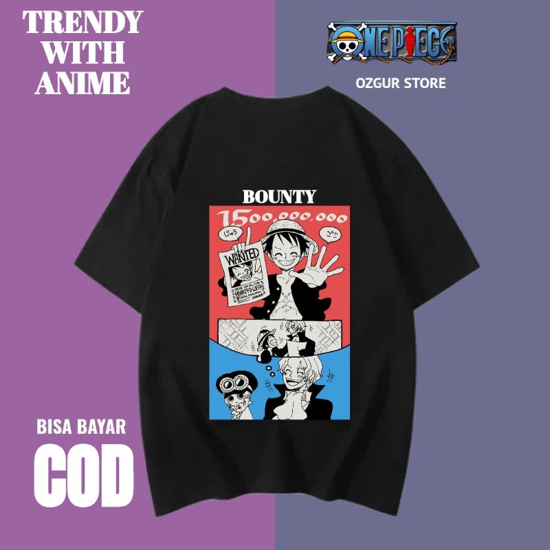 KAOS POSTER BOUNTY LUFFY ANIME ONE PIECE
