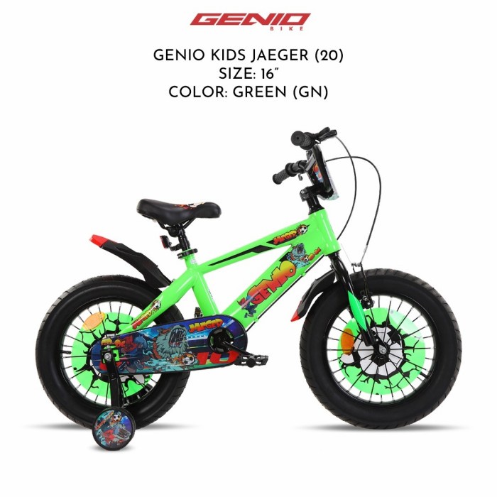 Sepeda Anak Bmx 16 Inch Genio Jaeger New Ban Besar #Original
