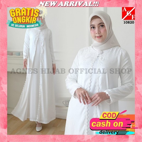 Gamis Wanita Baju Wanita Baju Gamis Putih Gamis Wanita Terbaru 2023 Bahan Adem Gamis Haji Kekinian R