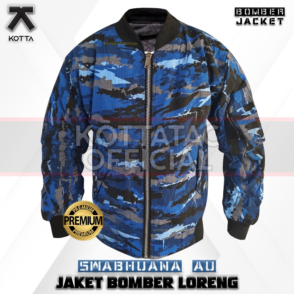 JAKET BOMBER LORENG TNI AU - JAKET KRU LORENG TNI AU - JAKET BOMBER  LORENG TNI