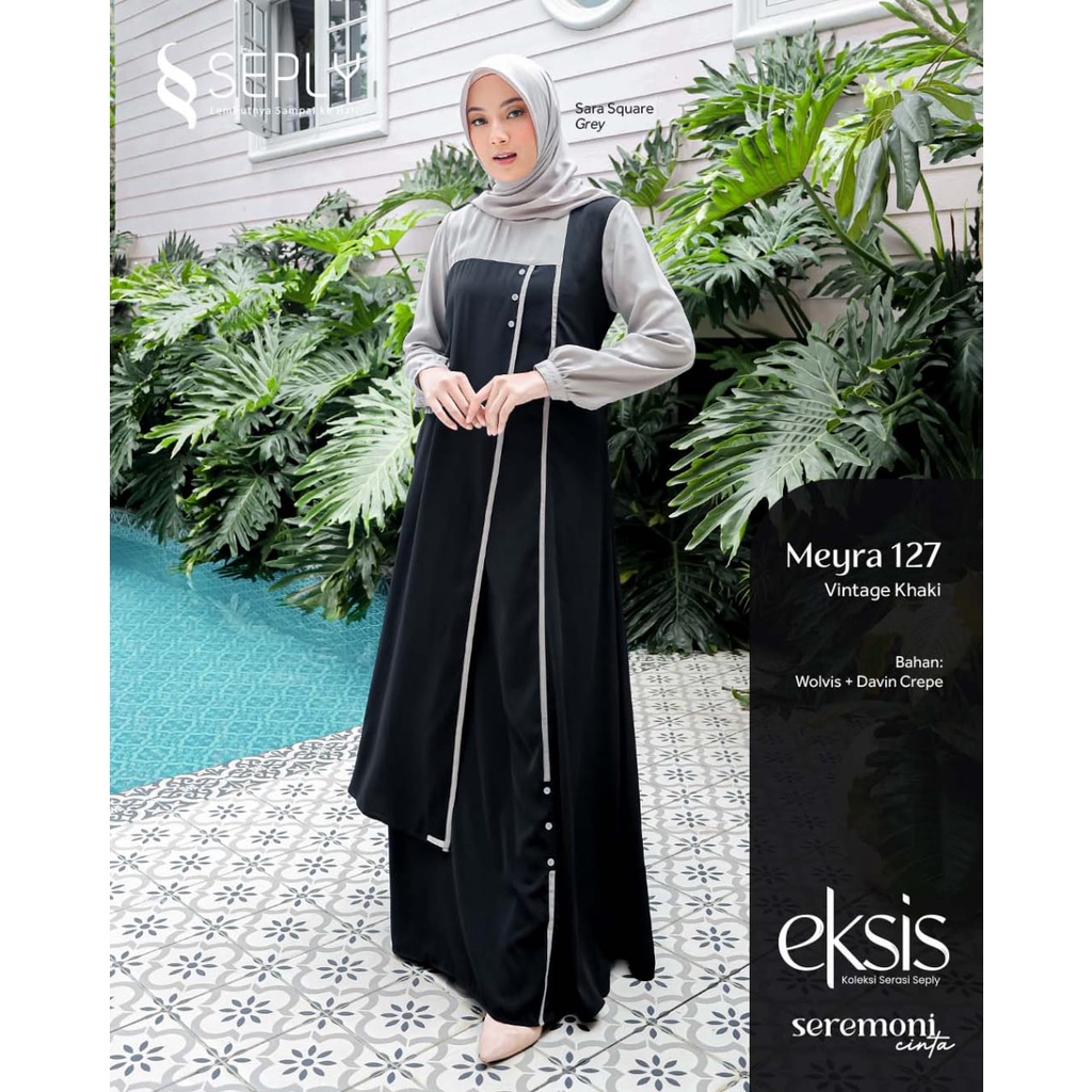 Gamis Seply Eksis Meyra 127 Vintage Khaki