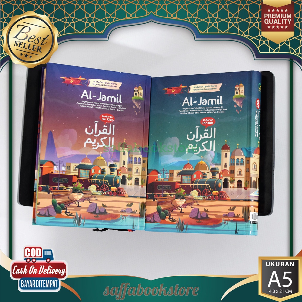 Al Quran Untuk Anak Al Jamil A5 for Kids Terjemahan Tajwid Berwarna & Latin Perayat Pemula Alquran T