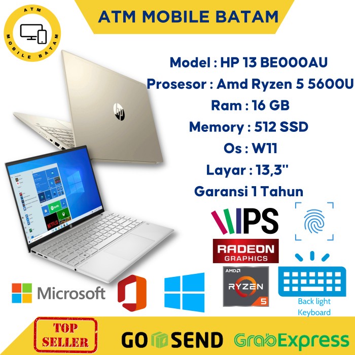 laptop hp 13 be0000au ryzen5 5600u