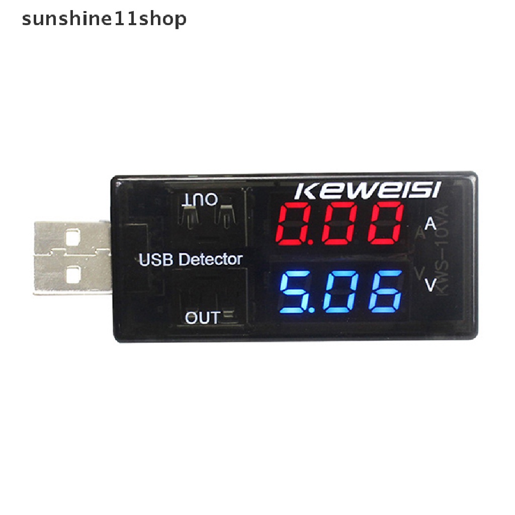 Sho Merah+Biru Dual USB Current Voltage Charging Detector Tester Voltmeter N