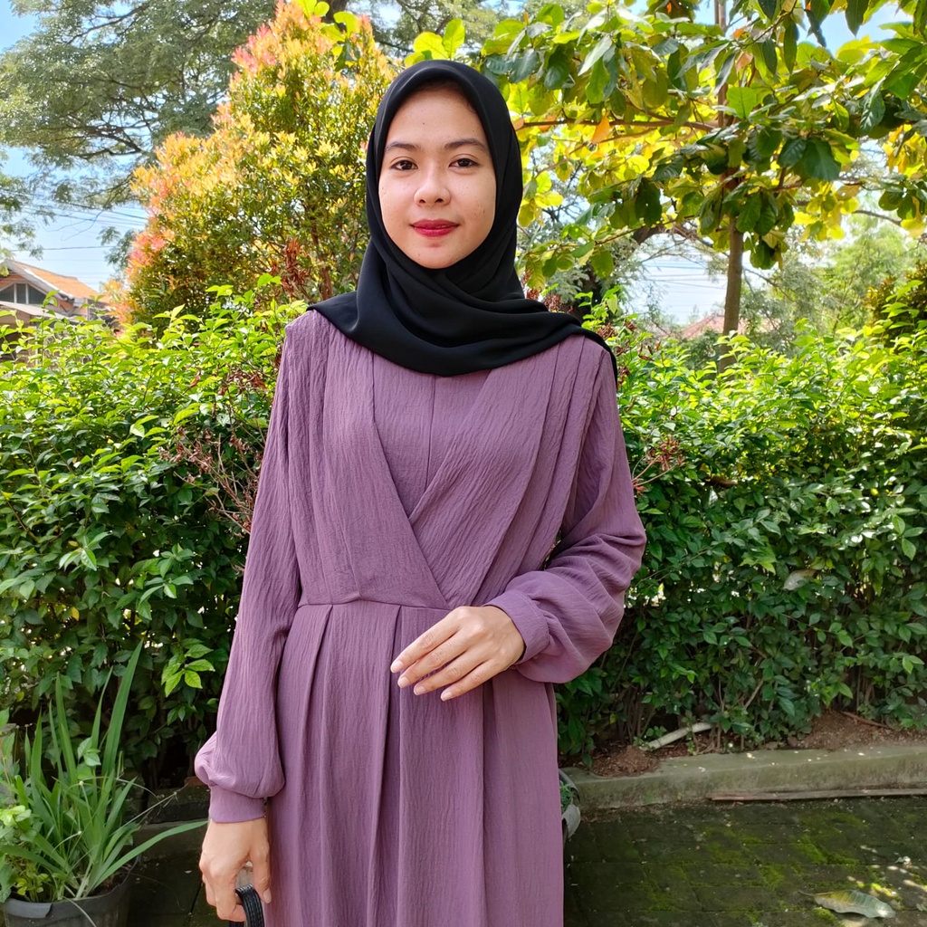 Gamis Dress Naomi Crinkle Airflow Premium Terbaru dan Termurah By ARSYIDA