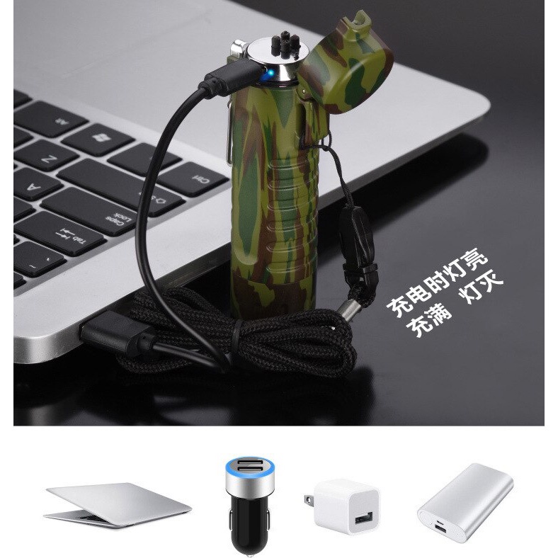 Jobon Explorer Korek Api Elektrik Plasma Arc Lighter Outdoor Waterproof with Senter LED MURAH