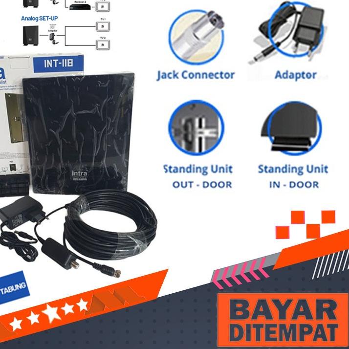 ➼ Antena TV Antena Digital Antena Dalam/Luar Intra 118 Bisa Tv Tabung LED Set Top Box ֍