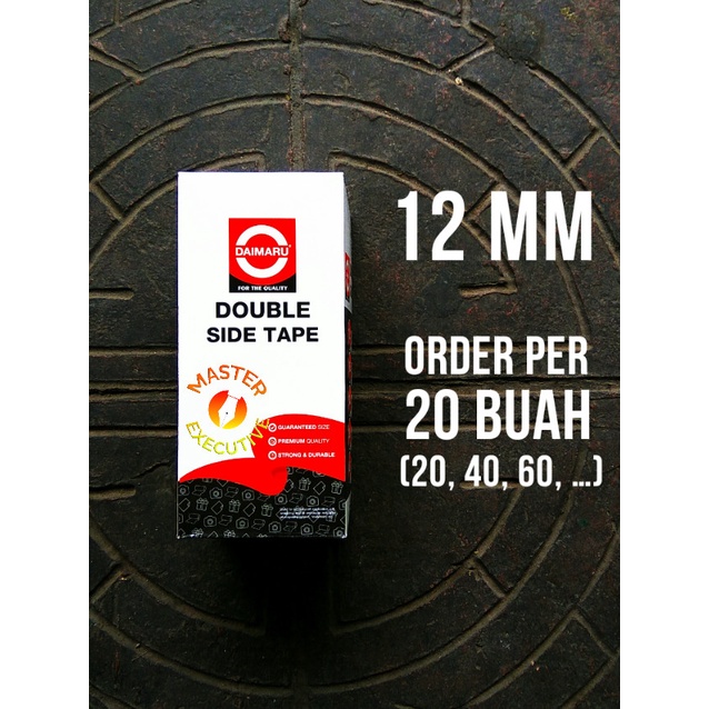 

Daimaru Double Side Tape 0.5 inch / 12 mm x 12 yard [Box isi 20 Roll]