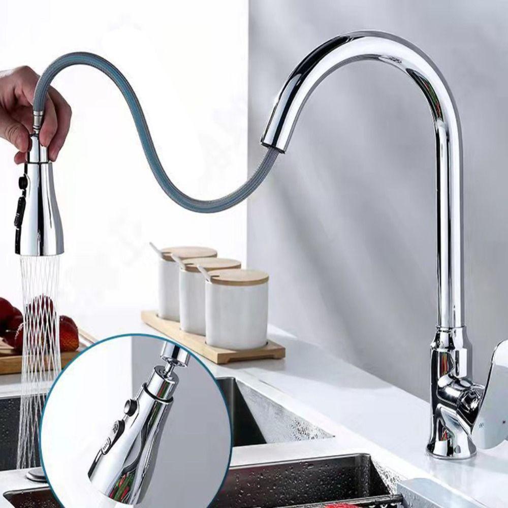 Lanfy Faucet Extender ABS Tahan Lama Adjustable Anti splash Hemat Air Aksesoris Dapur Kamar Mandi Pengganti360° Nozzle Keran Air Bertekanan Putar