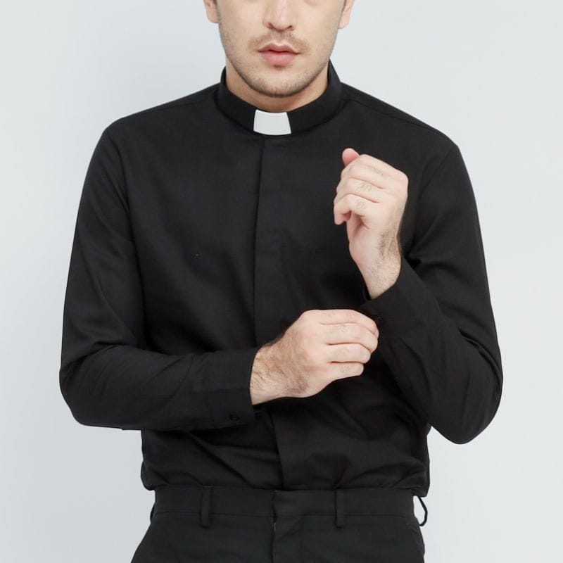 Pendeta - Kemeja Collar Abu Tua - Toyobo - Jos Miracle Bandung - Miracle - JMB