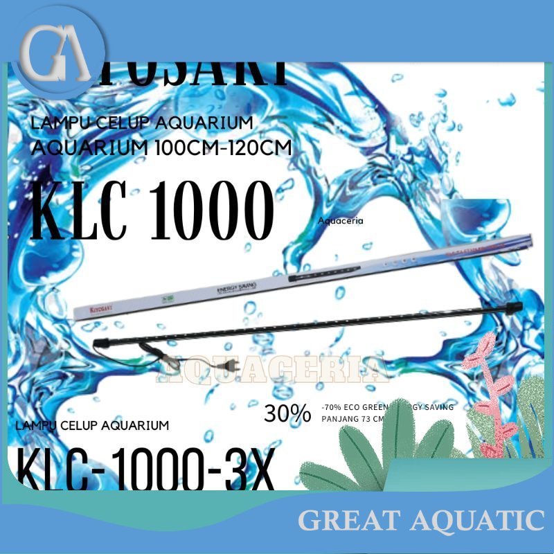 Lampu celup Aquarium 1 meter 3 mode warna KIYOSAKI KLC 1000 3X Lampu LED aquarium 3 MODE 18 WATT