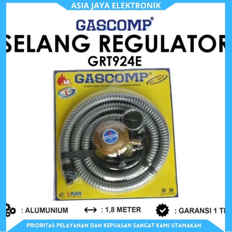 Gascomp Selang Gas + Regulator METER Trading (GRT-924E)