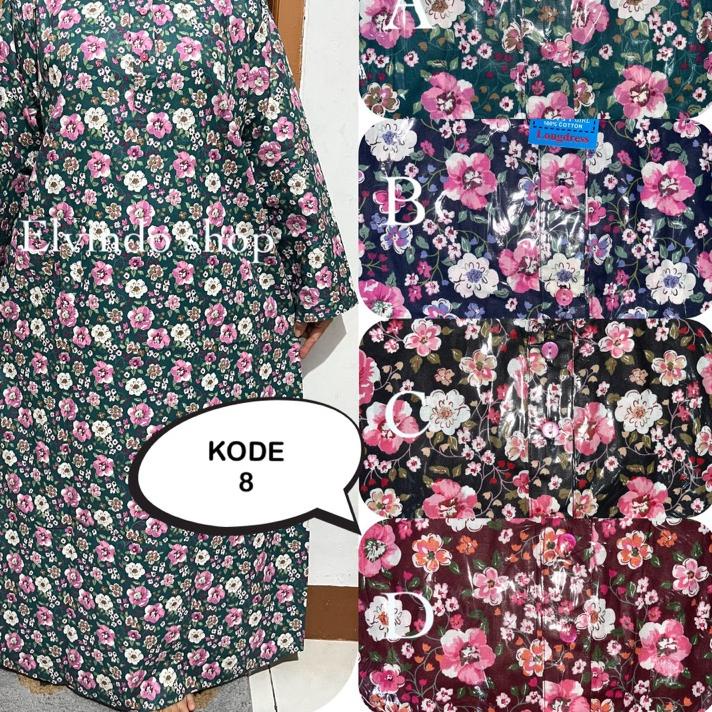 ☝ Longdress /Daster panjang/ Home Dress Lengan Panjang Katun Motif Bunga pretty girl busui frendly ←